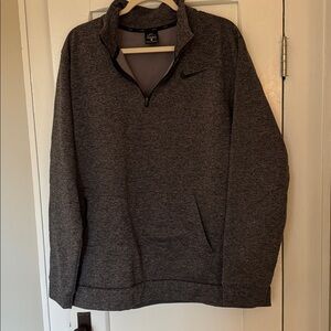 Nike Charcoal Heather Quarter-Zip Top